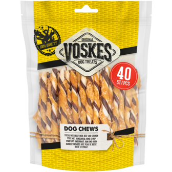 Voskes Dog Treats Rund &amp; Kip Twist 40st