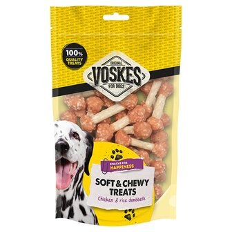 Voskes Dog Treats Chicken &amp; Rice Dumbbells 400gr