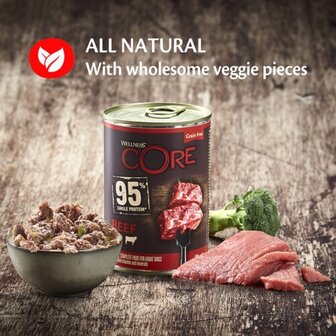 Wellness CORE 95%, rund met broccoli - 400g