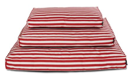 51 - Beach Stripes - Boxpillow - Red/White - 110x75cm