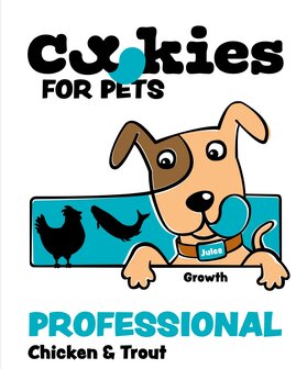 Cookies for pets Professional growth chicken &amp; trout 20kg (koud geperst)