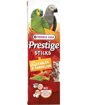 Versele Laga Prestige Sticks Papegaaien met Groenten &amp; Paardenbloem 2x70gr