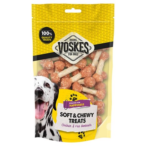 Voskes Dog Treats Chicken & Rice Dumbbells 400gr