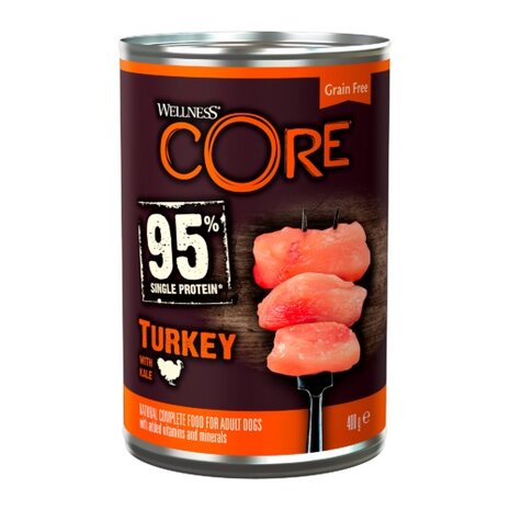 Wellness CORE 95%, kalkoen met boerenkool- 400g