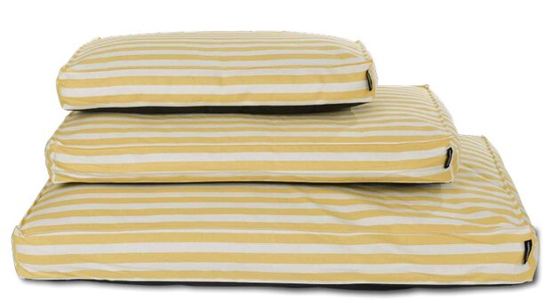 51 - Beach Stripes - Boxpillow - Yellow/White - 110x75cm