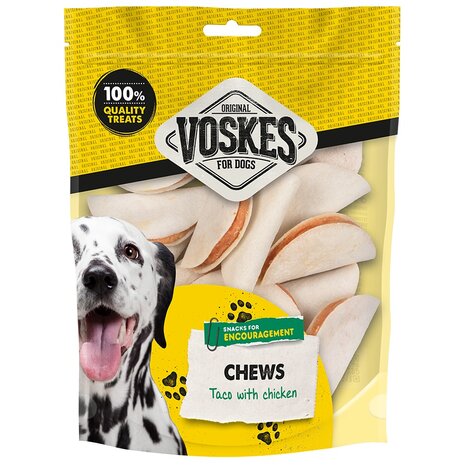 Voskes Dog Treats Taco Met Runderhuid & Kip 400gr